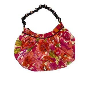 Vera Bradley Eleanor Rose Hobo Bag "Edith" Floral, Plastic Chain Handle NWOT